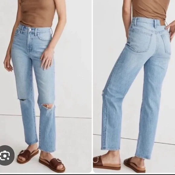Madewell High-Rise Boyjean Jeans - Light Blue - Picture 1 of 16